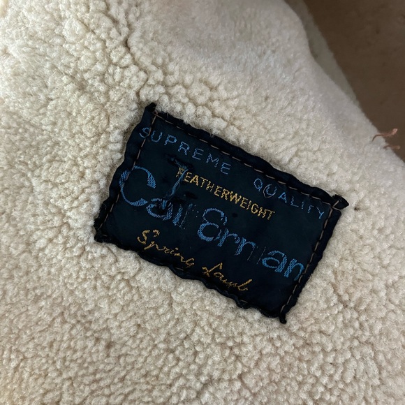 VINTAGE 1960s Shearling Lambskin Wool Coat • David Church Californian • Size 38 - Picture 2 of 10